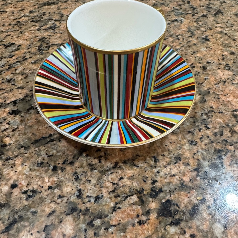 Paul Smith Multicolor Striped Cup and Saucer